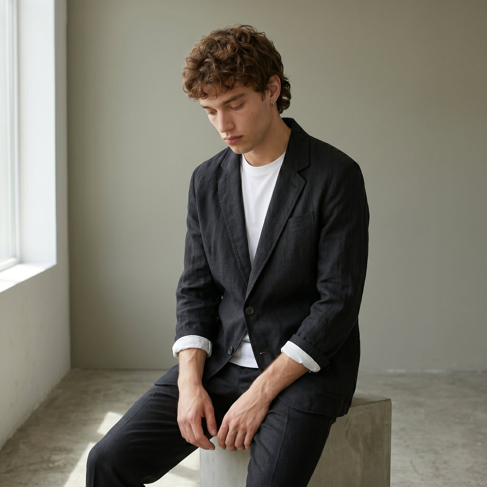Men's Cotton Tailored Blazer-Azzella London