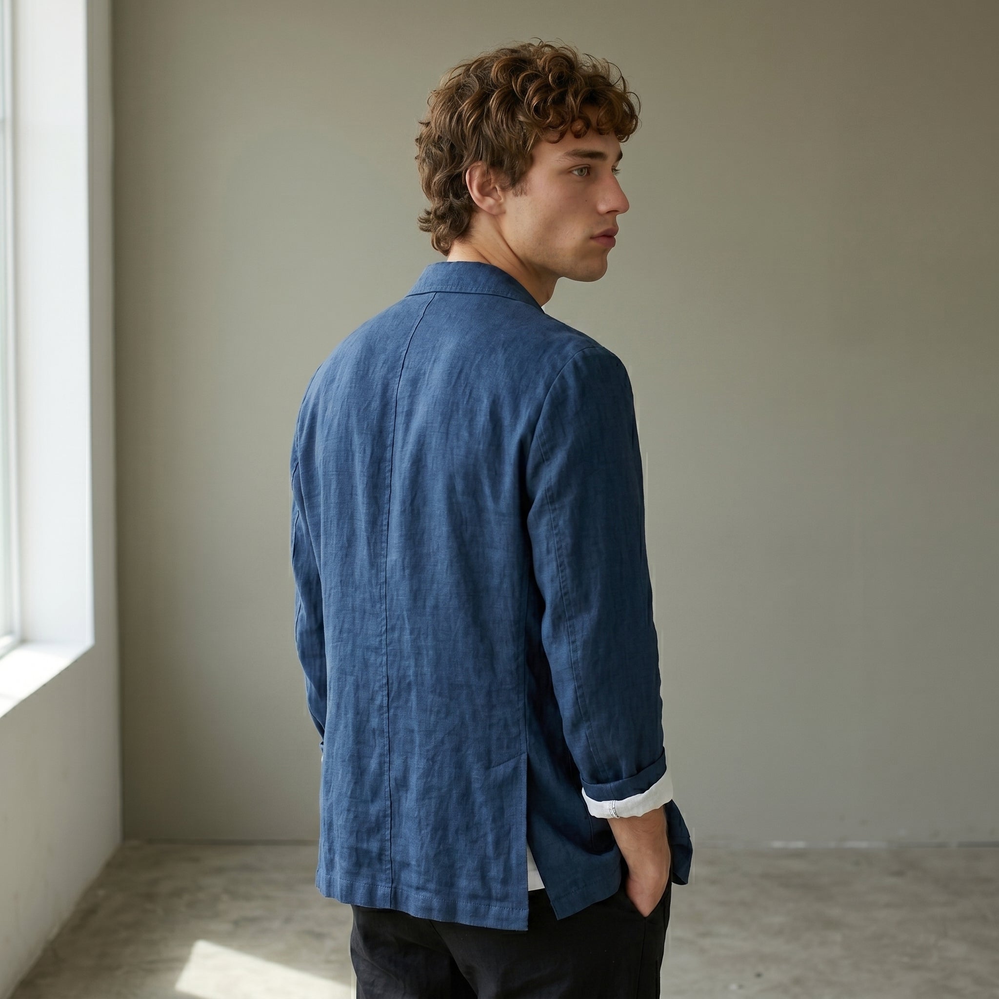 Men's Cotton Tailored Blazer-Azzella London