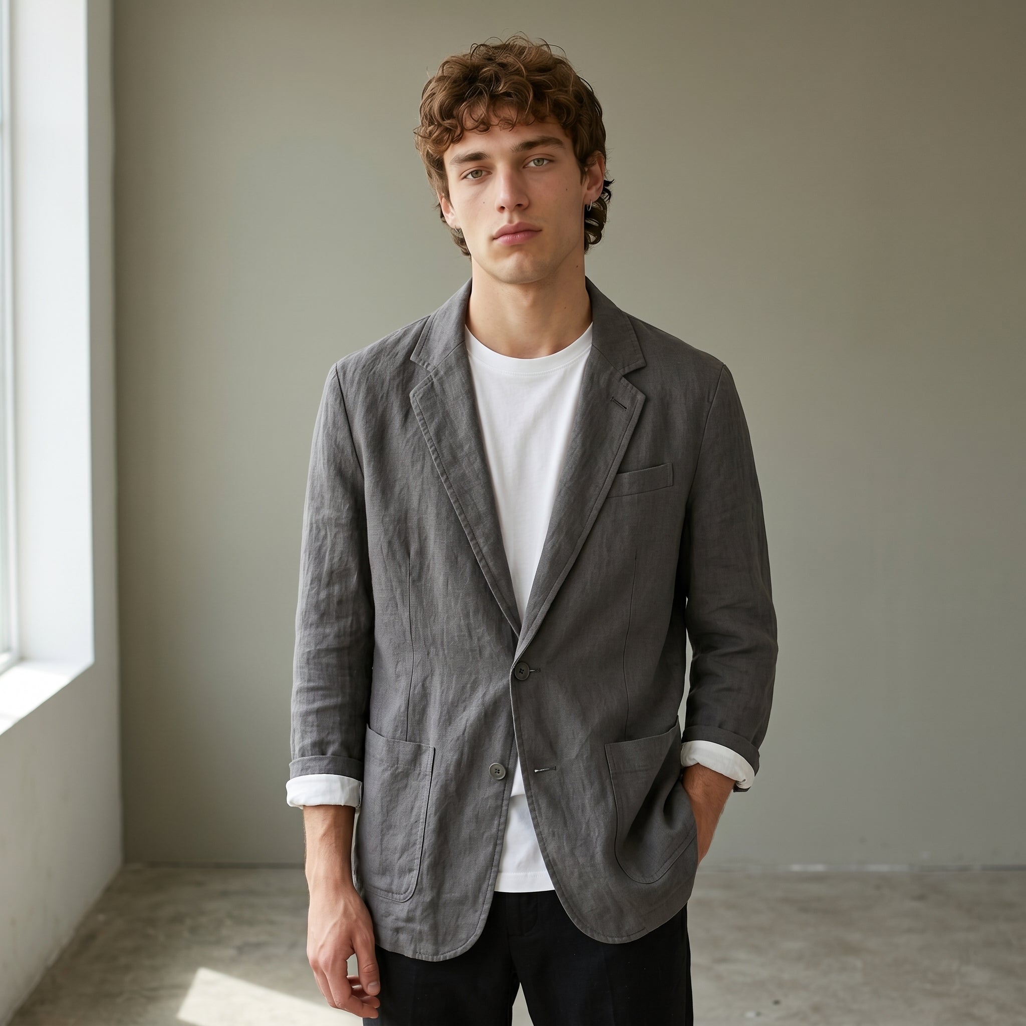Men's Cotton Tailored Blazer-Azzella London