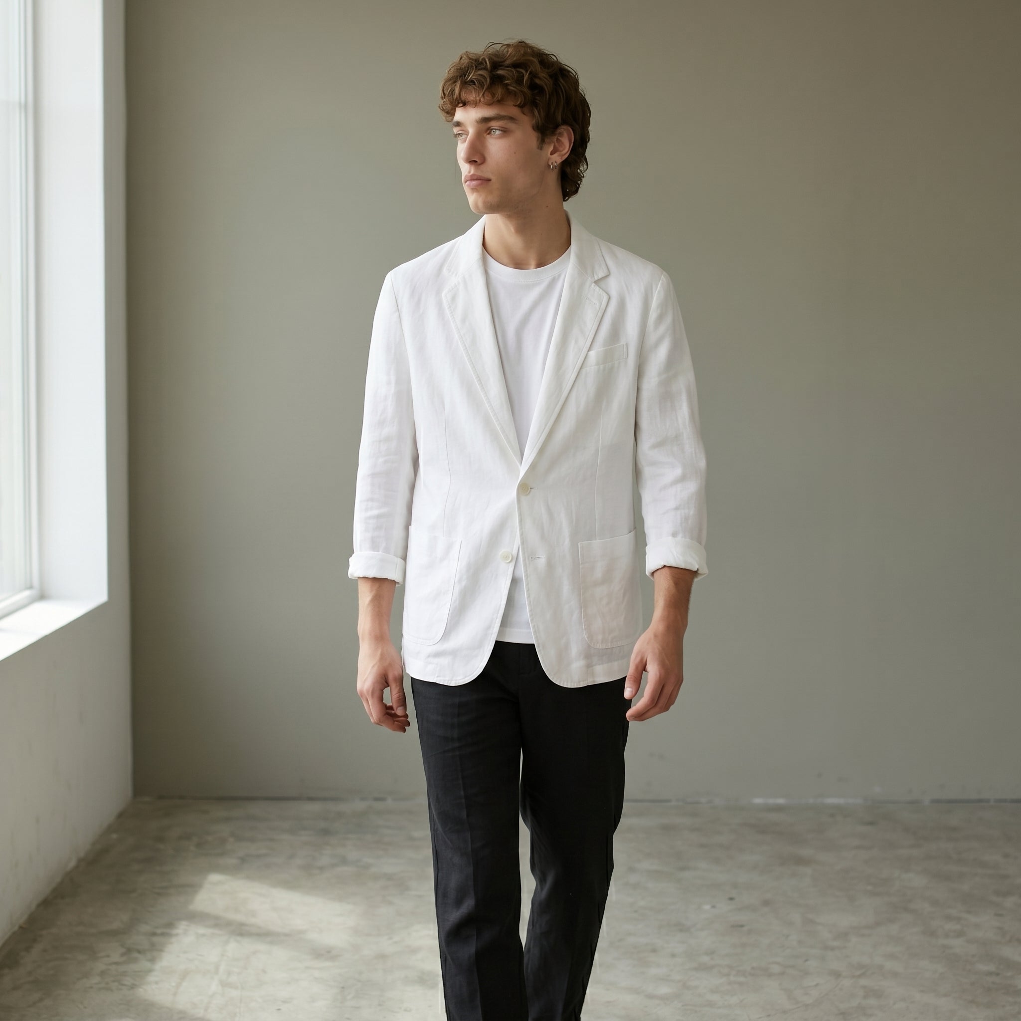 Men's Cotton Tailored Blazer-Azzella London