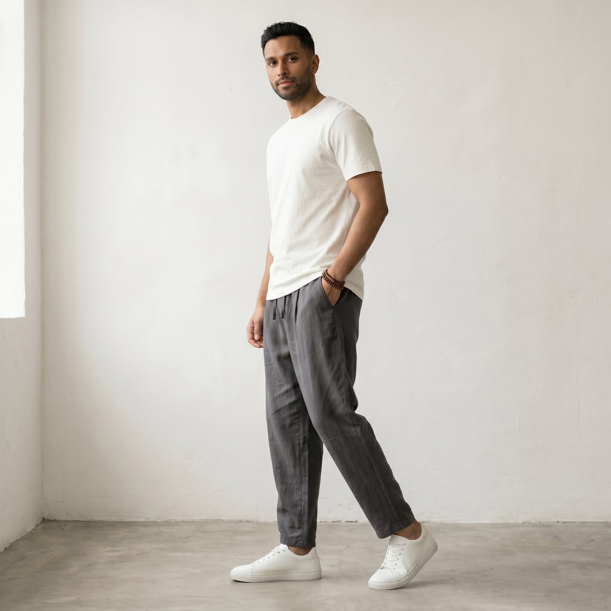 Men's Cotton Trousers-Azzella London