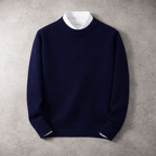 Men's Cotton Wool Crewneck Sweater-Sweater-Azzella London