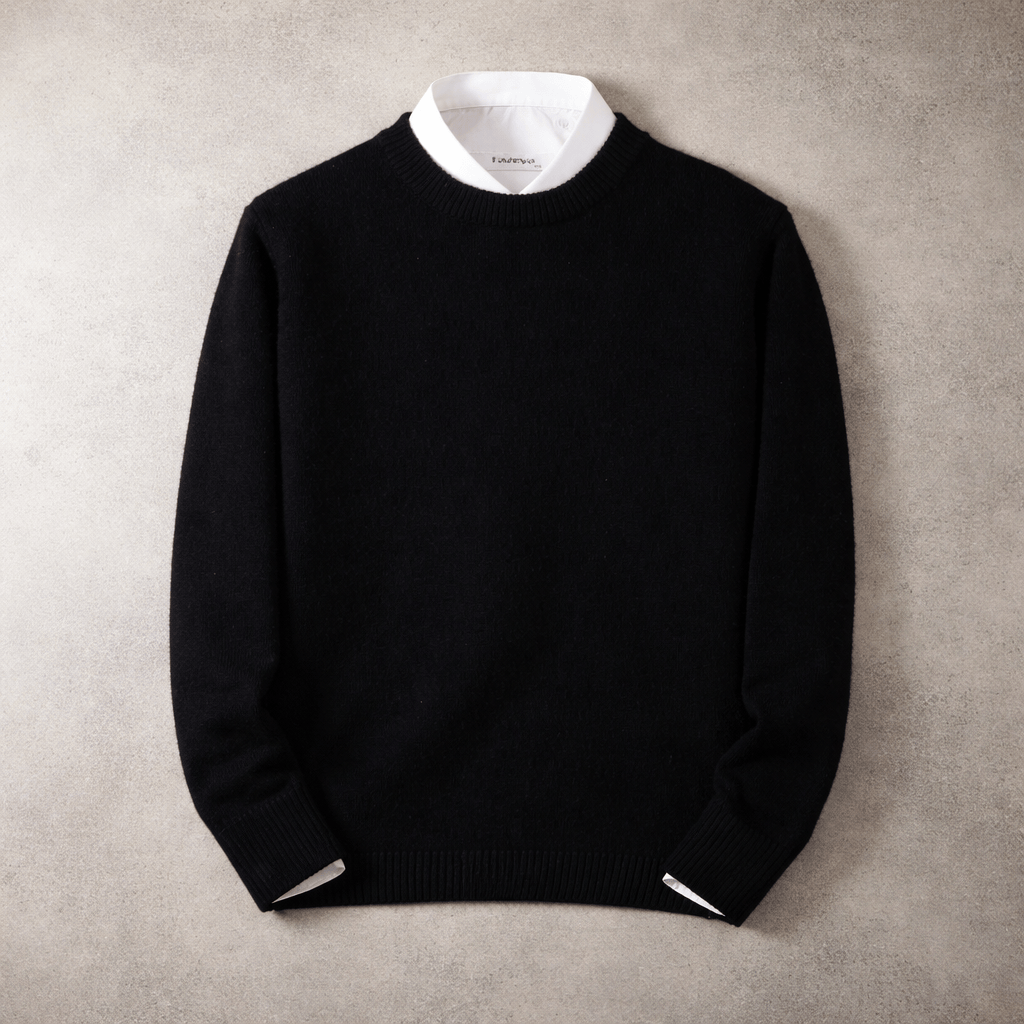 Men's Cotton Wool Crewneck Sweater-Sweater-Azzella London