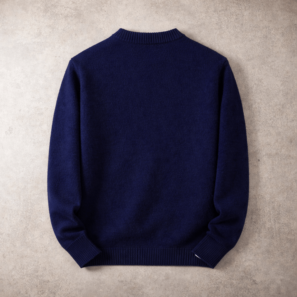 Men's Cotton Wool Crewneck Sweater-Sweater-Azzella London