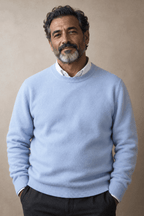 Men's Cotton Wool Crewneck Sweater-Sweater-Azzella London