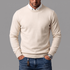 Men's Cotton Wool Crewneck Sweater-Sweater-Azzella London