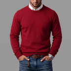 Men's Cotton Wool Crewneck Sweater-Sweater-Azzella London