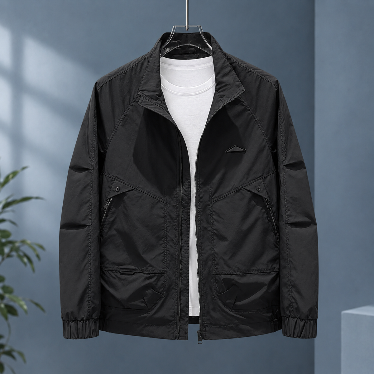 Men's Crisp Stand Jacket-Azzella London