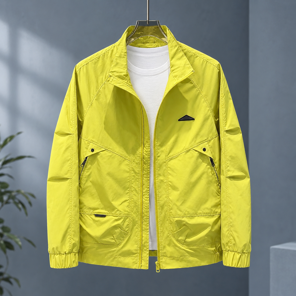 Men's Crisp Stand Jacket-Azzella London