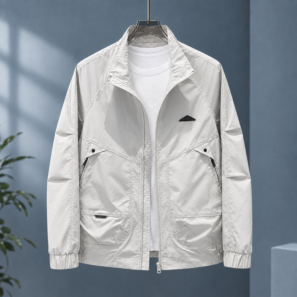 Men's Crisp Stand Jacket-Azzella London