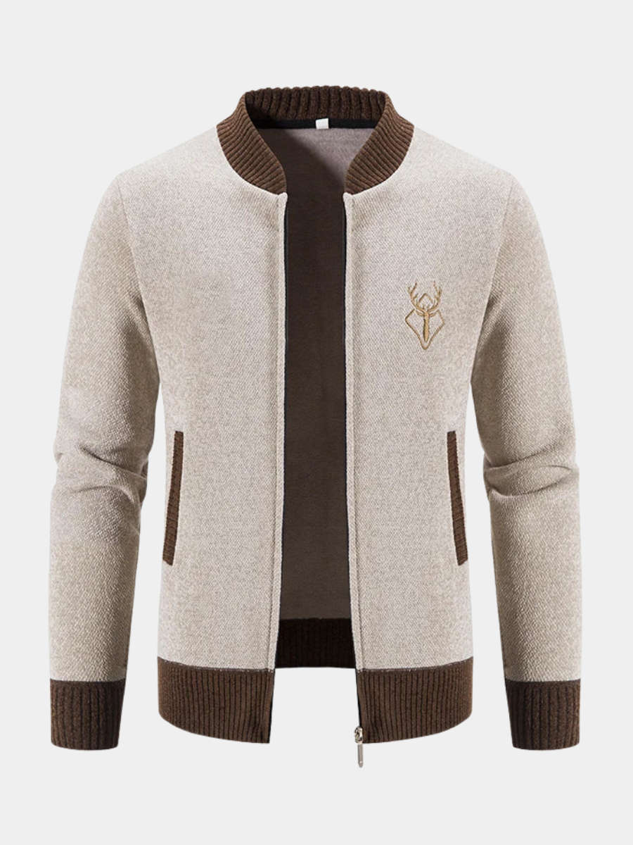 Men's Deer Icon Knit Vest-Vest-Azzella London