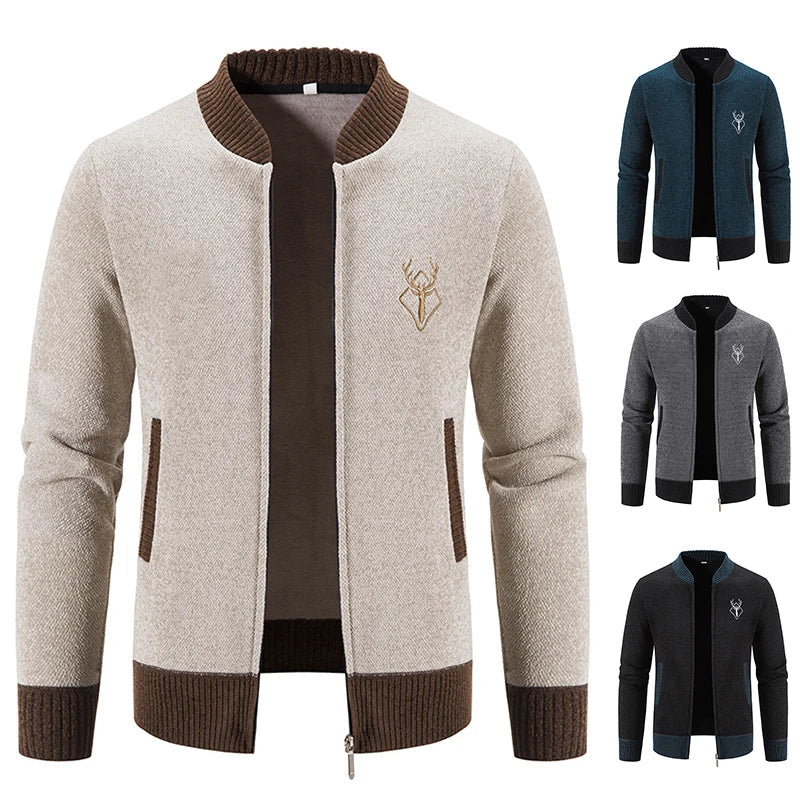 Men's Deer Icon Knit Vest-Vest-Azzella London