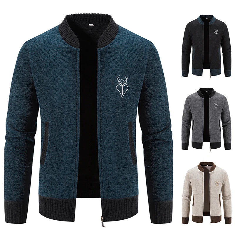 Men's Deer Icon Knit Vest-Vest-Azzella London