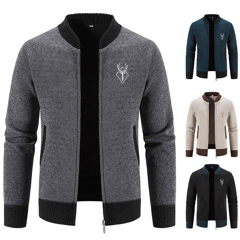 Men's Deer Icon Knit Vest-Vest-Azzella London