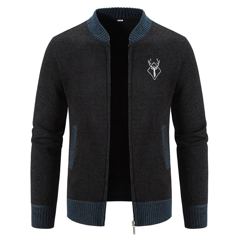 Men's Deer Icon Knit Vest-Vest-Azzella London