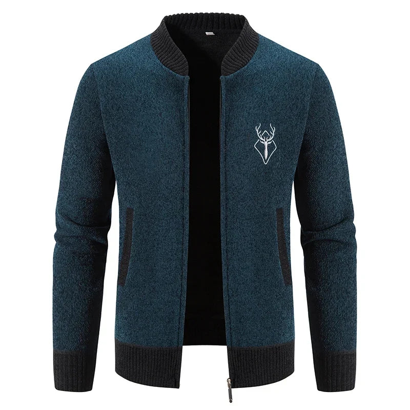 Men's Deer Icon Knit Vest-Vest-Azzella London