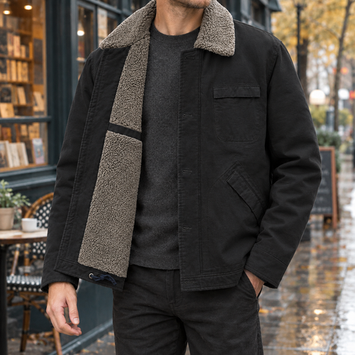 Men's Dense Pile Jacket-Azzella London