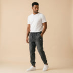Men's Drawstring Jogger Fit Jeans-Azzella London
