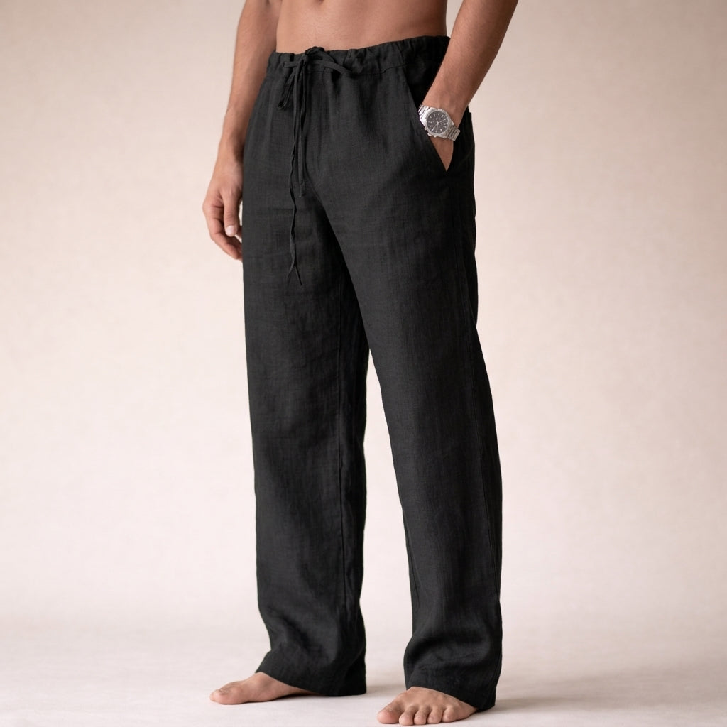 Men's Drawstring Waist Trousers-Azzella London