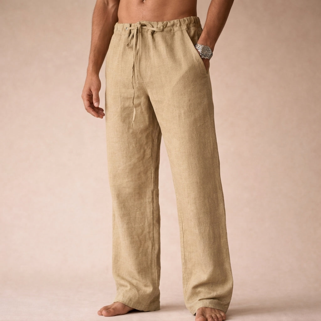 Men's Drawstring Waist Trousers-Azzella London