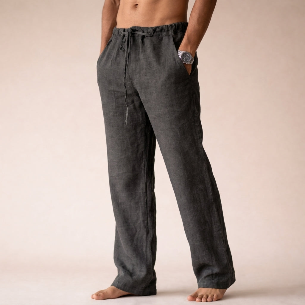 Men's Drawstring Waist Trousers-Azzella London