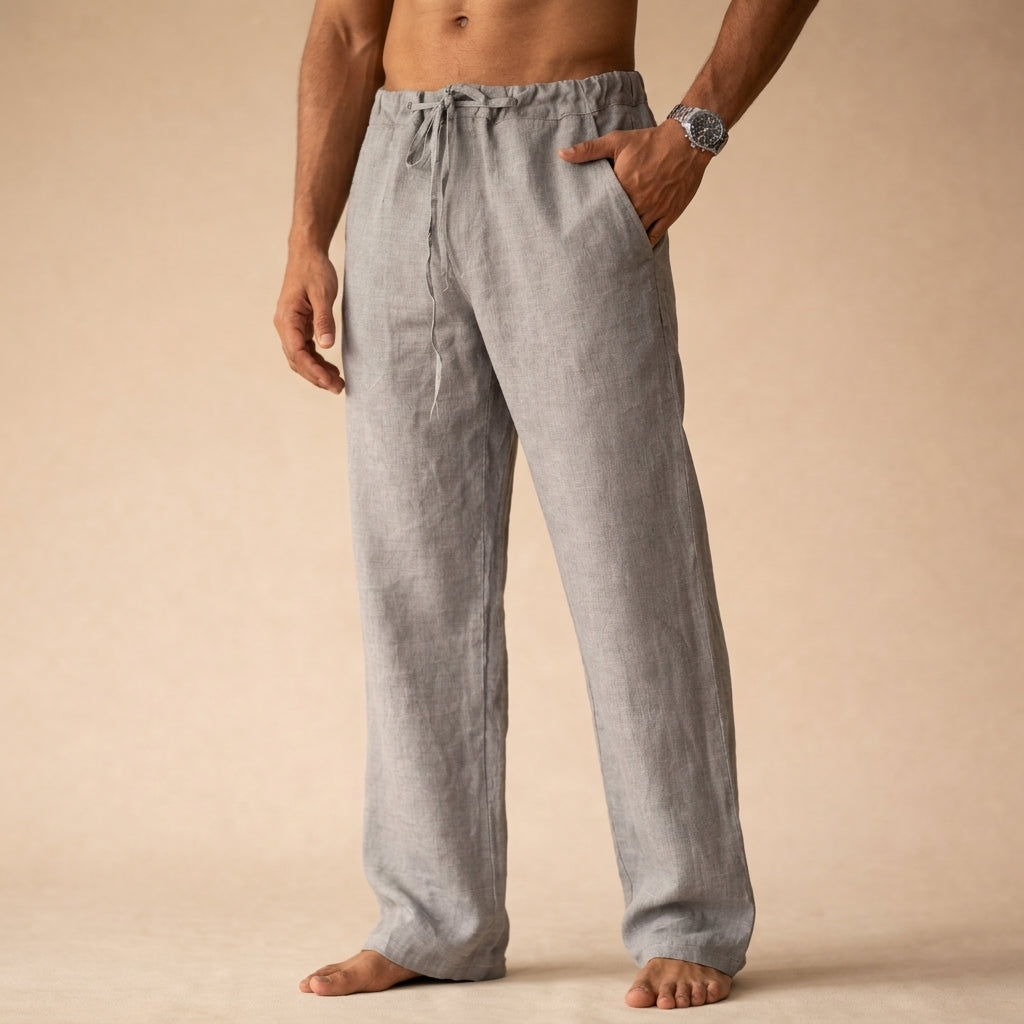 Men's Drawstring Waist Trousers-Azzella London