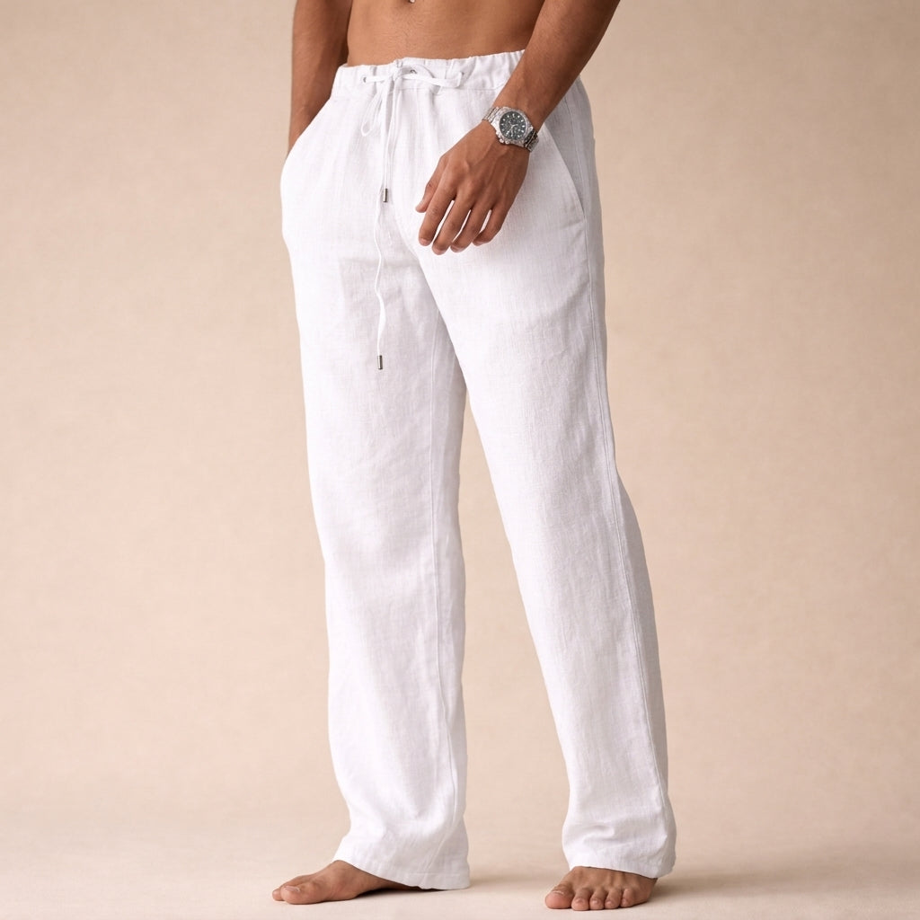 Men's Drawstring Waist Trousers-Azzella London