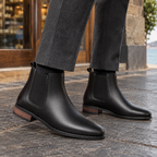 Men's Elastic Side Chelsea Boots-Azzella London