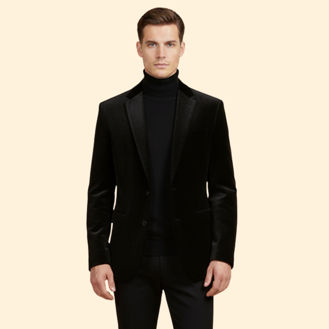 Men's Evening Velvet Blazer-Blazer-Azzella London