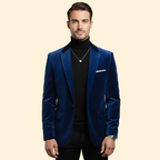 Men's Evening Velvet Blazer-Blazer-Azzella London