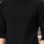 Men's Fine Knit Mock Neck Sweater-Azzella London