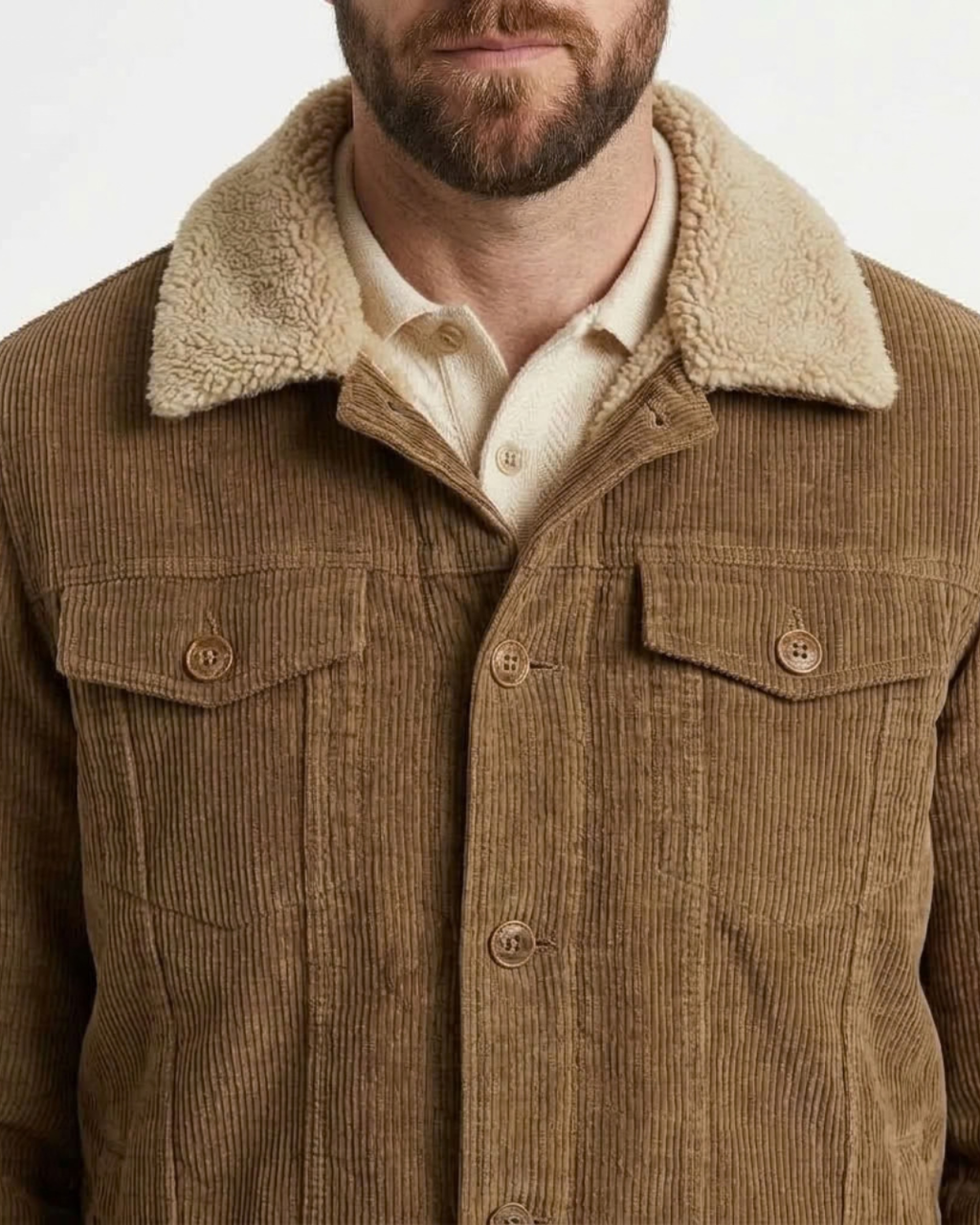 Men's Fine Ribbed Padded Jacket-Azzella London