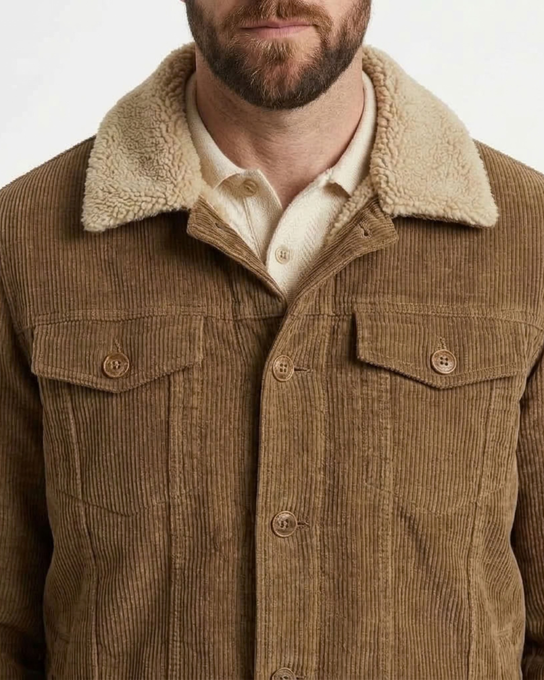 Men's Fine Ribbed Padded Jacket-Azzella London
