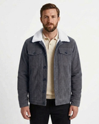 Men's Fine Ribbed Padded Jacket-Azzella London