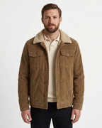 Men's Fine Ribbed Padded Jacket-Azzella London