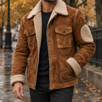 Men's Fitted Contrast Utility Jacket-Azzella London