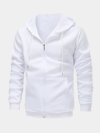 Men's Fleece Lined Zip Hoodie-Hoodie-Azzella London