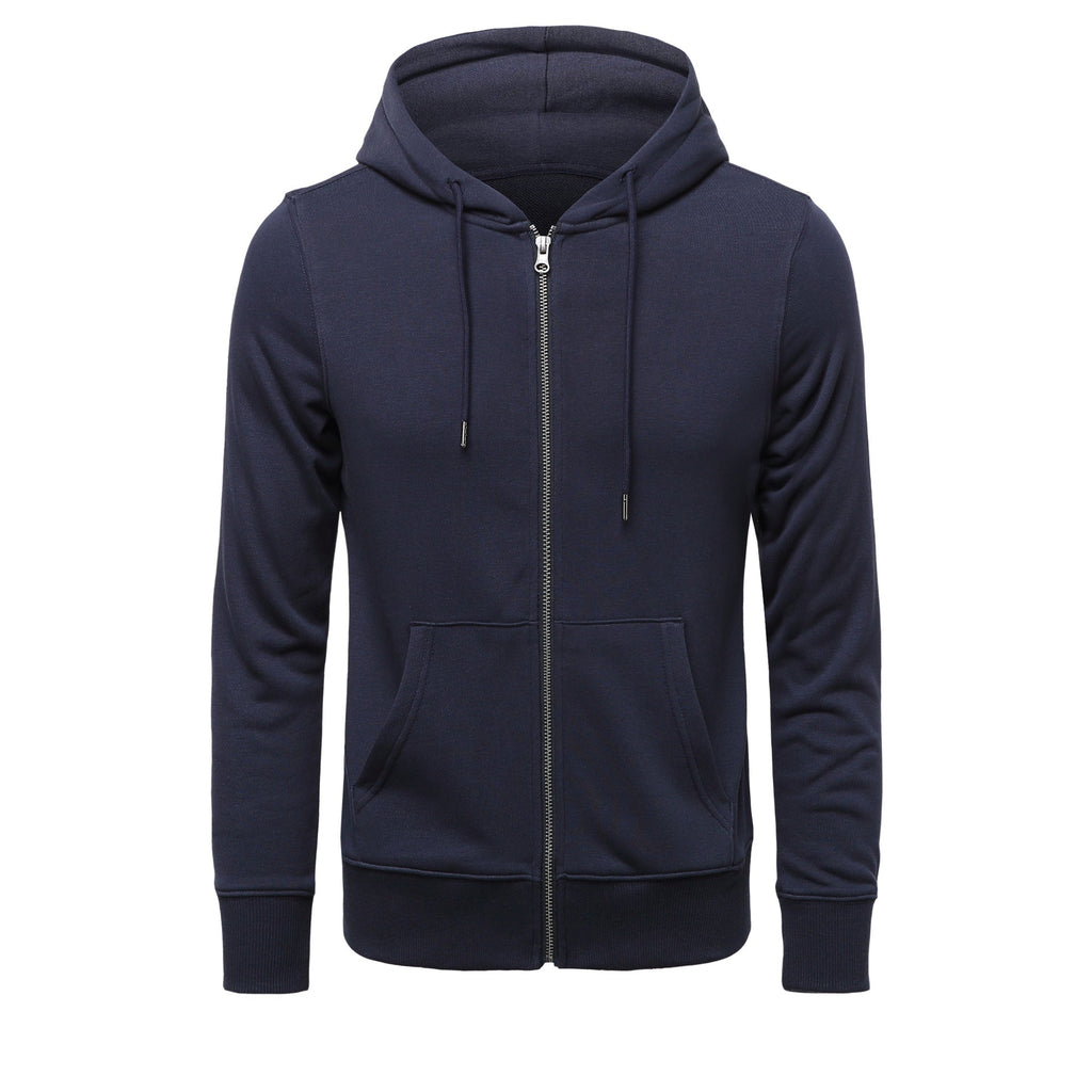 Men's Fleece Lined Zip Hoodie-Hoodie-Azzella London