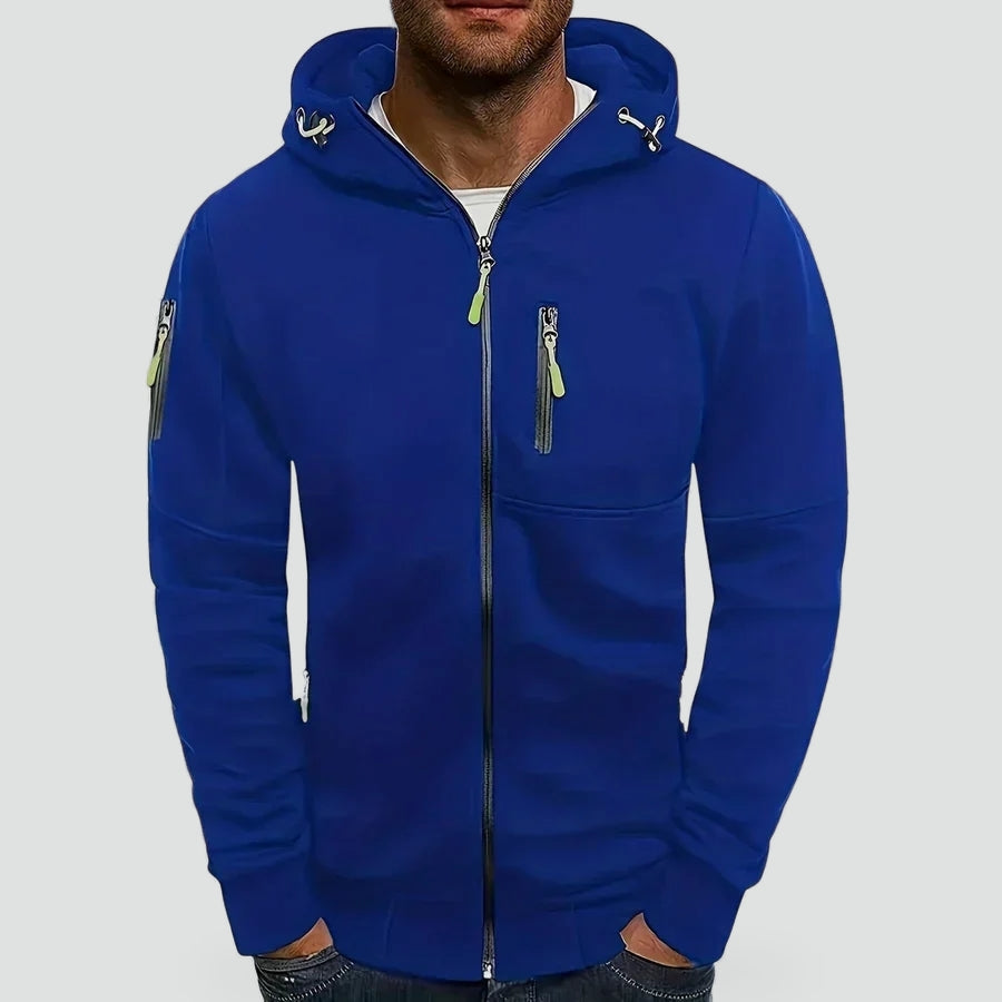 Men's Full Zip Hoodie Jacquard-Azzella London