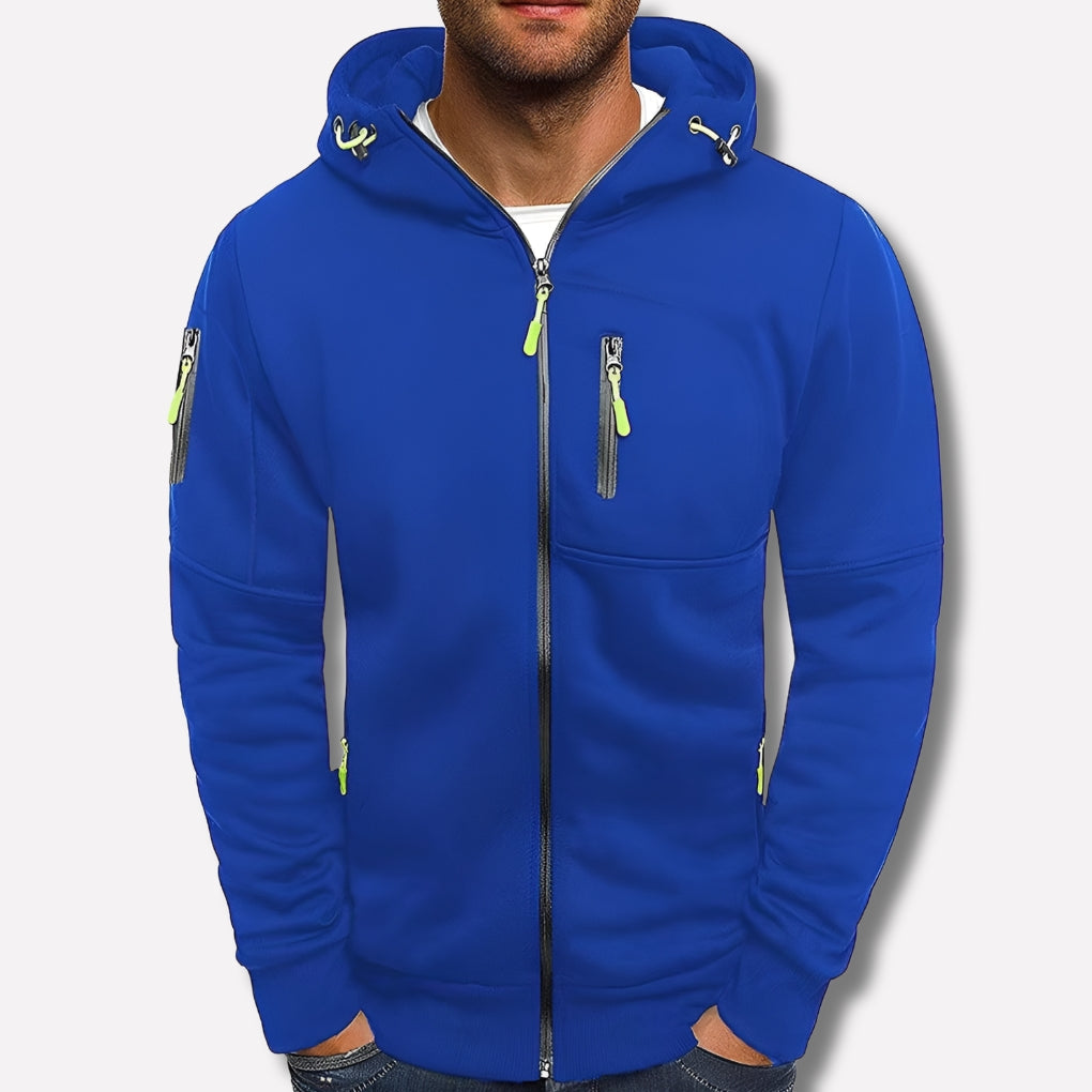 Men's Full Zip Hoodie Jacquard-Azzella London