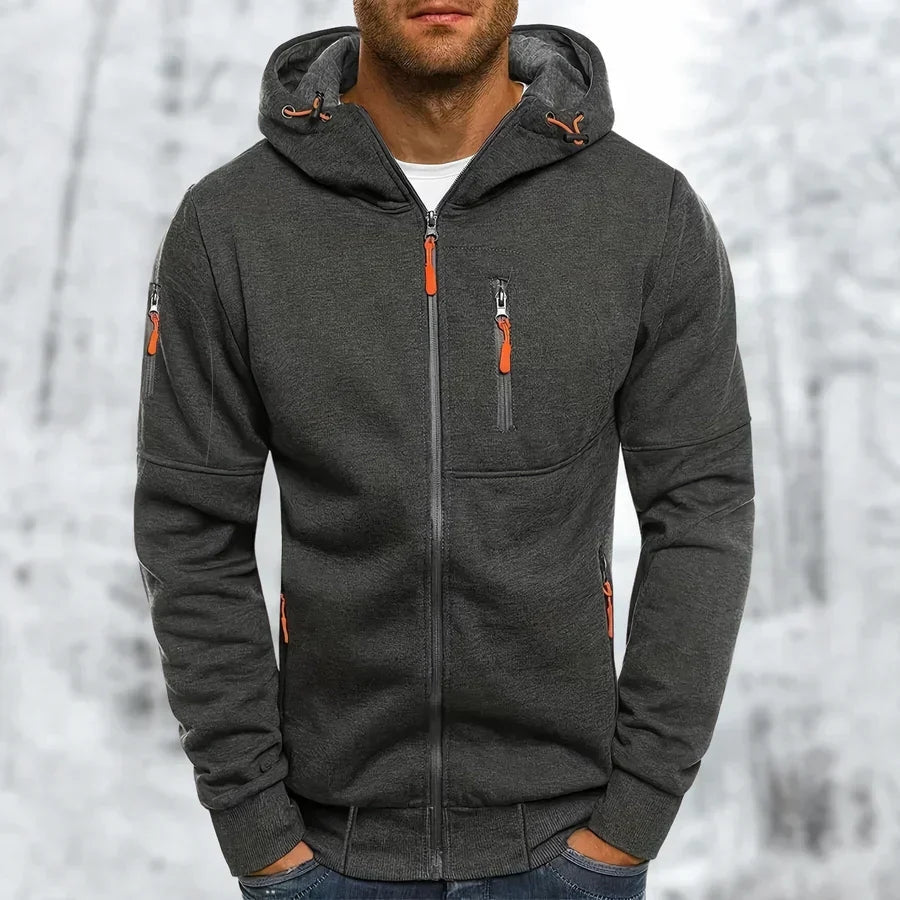 Men's Full Zip Hoodie Jacquard-Azzella London