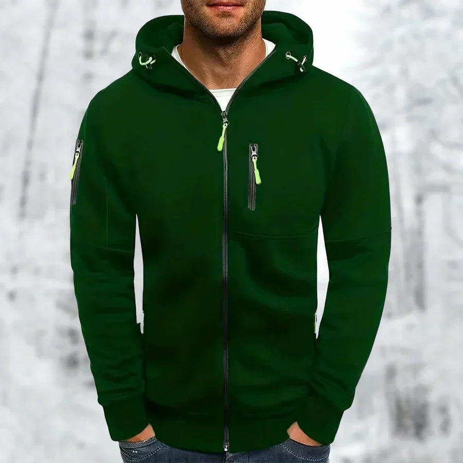 Men's Full Zip Hoodie Jacquard-Azzella London