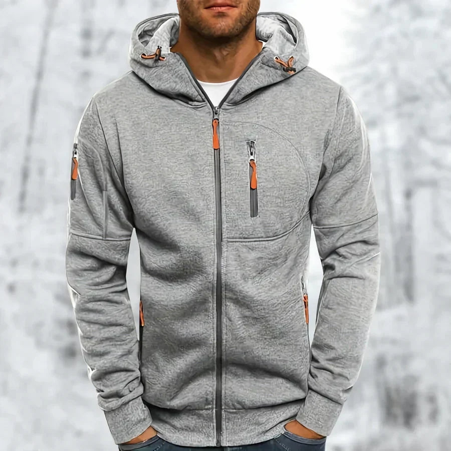 Men's Full Zip Hoodie Jacquard-Azzella London