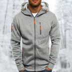 Men's Full Zip Hoodie Jacquard-Azzella London