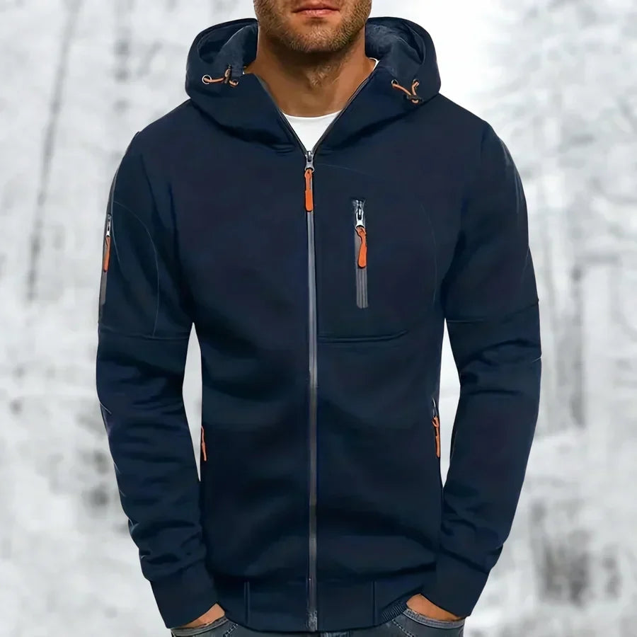 Men's Full Zip Hoodie Jacquard-Azzella London