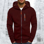 Men's Full Zip Hoodie Jacquard-Azzella London