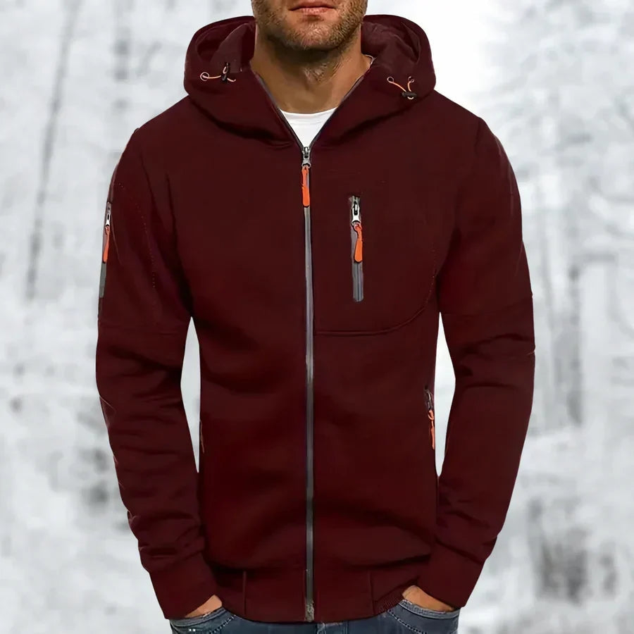 Men's Full Zip Hoodie Jacquard-Azzella London