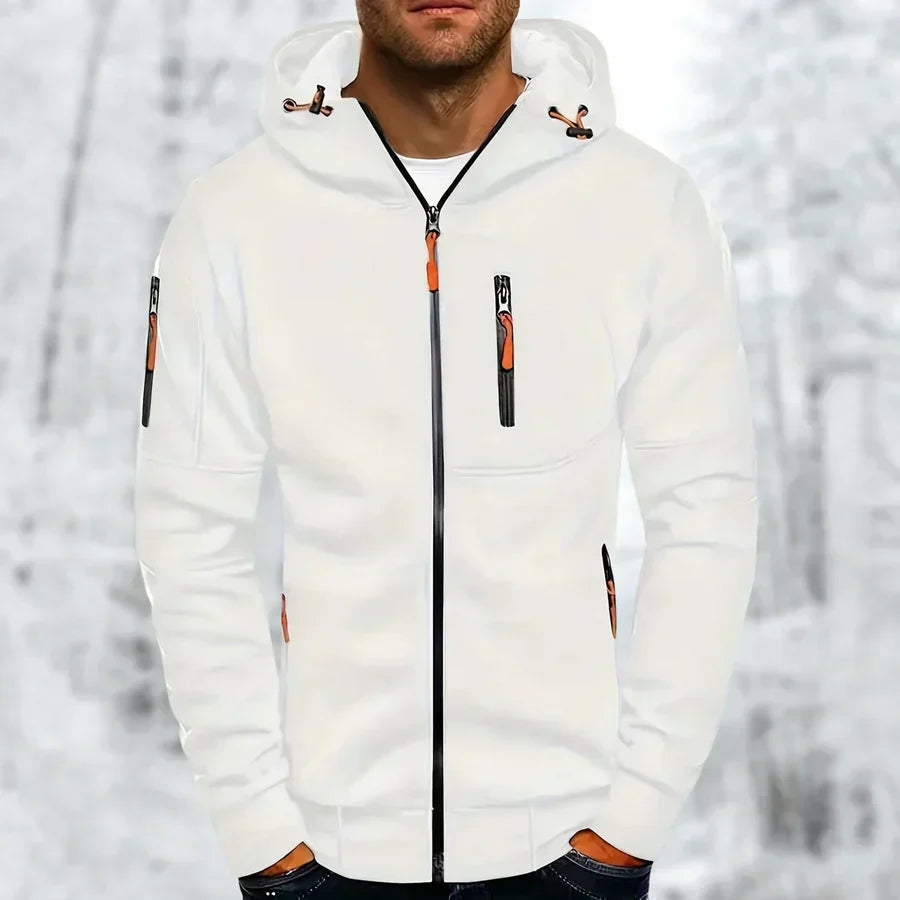 Men's Full Zip Hoodie Jacquard-Azzella London