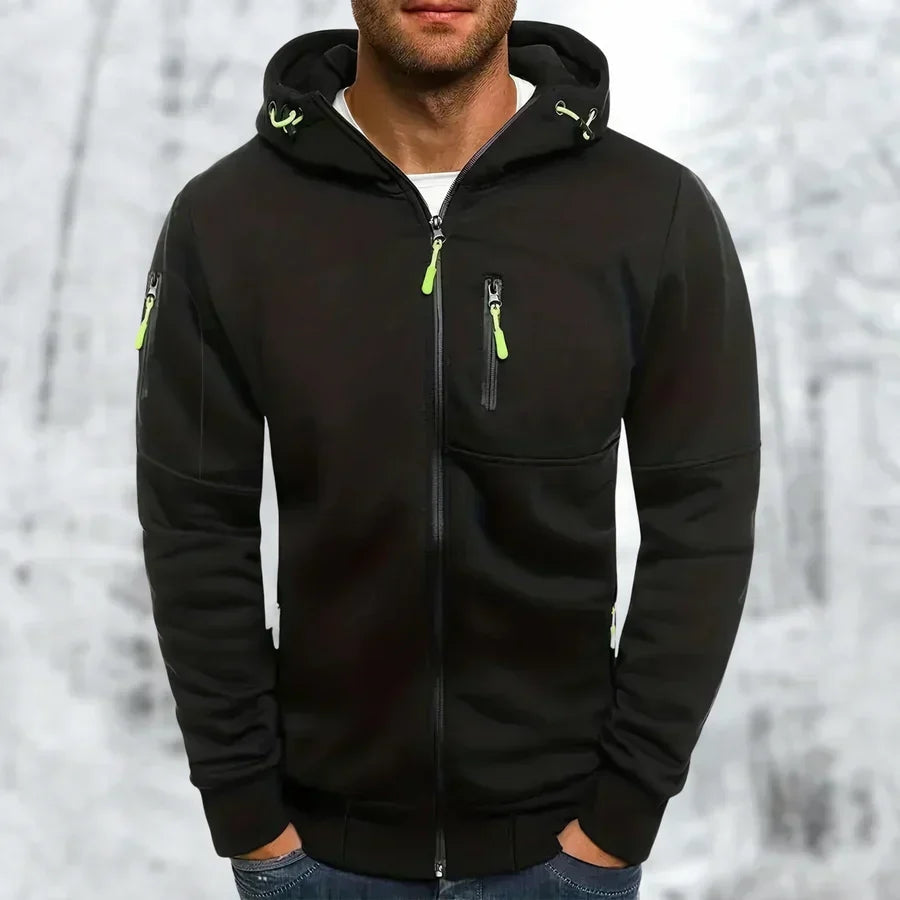Men's Full Zip Hoodie Jacquard-Azzella London