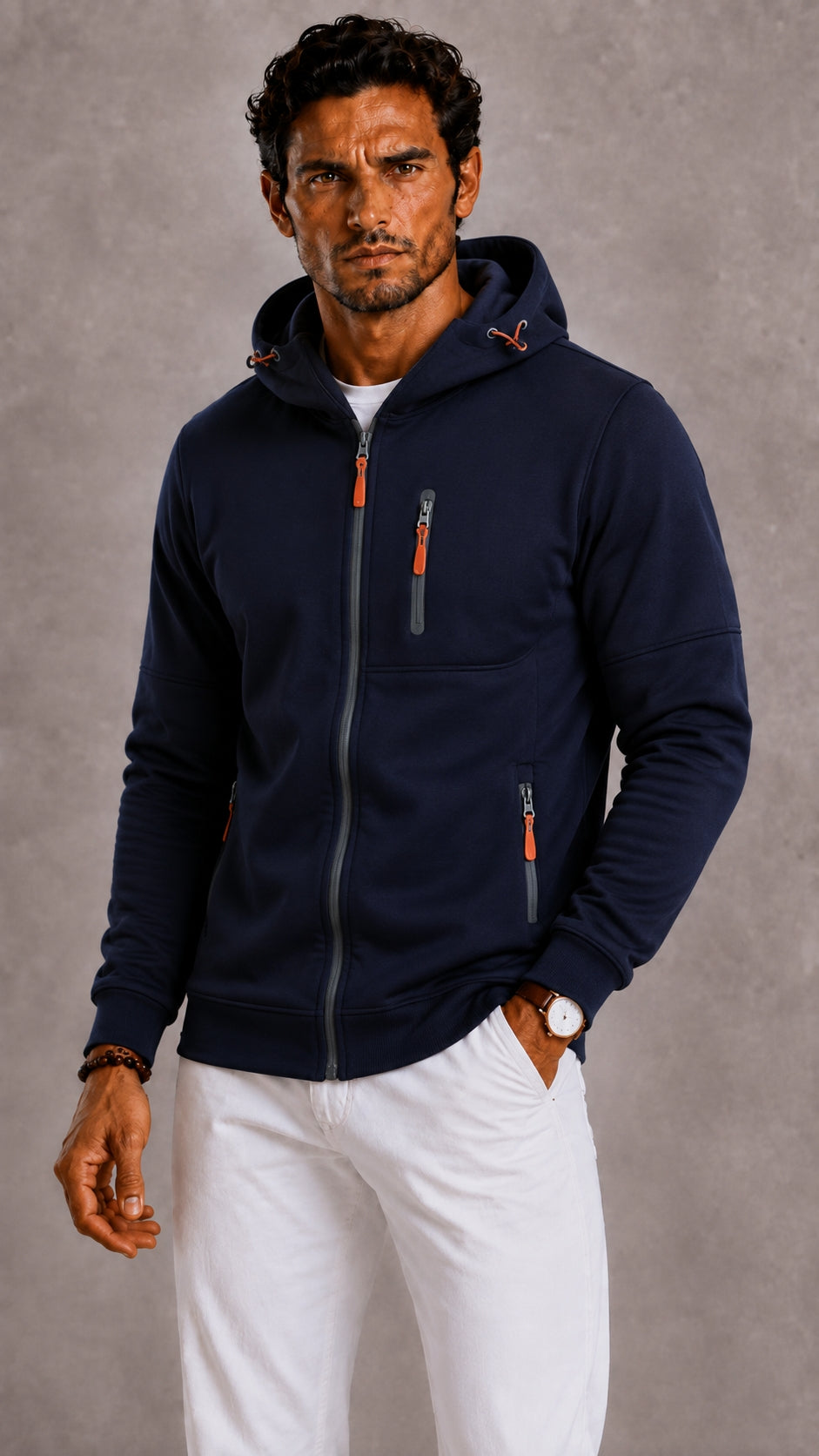Men's Full Zip Hoodie Soft-Azzella London
